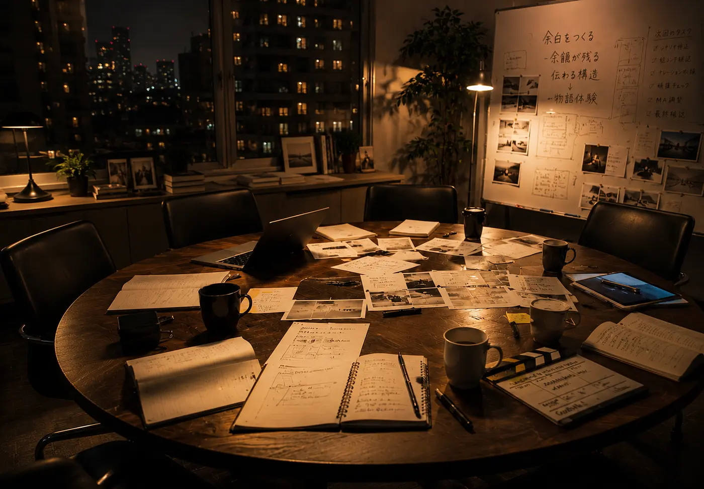 物語の制作現場をイメージしたスタジオ